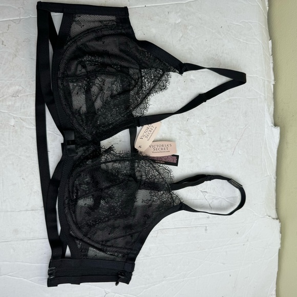 Victorias Secret NEW Lace Sheer Sexy Demi Balconette Bra Strappy Zip Underwire - Picture 11 of 16